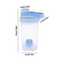 thumbnail image 4 of JilgTeok 5 Packs Protein Powder Water Bottle Shaker Bottle Protein Shakes Cup with Scale Plastic Cup Handheld Bottle for Fitness Sports 500ml, 4 of 7