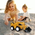 Qocolhg Toy Car, Diecast Excavator Backhoe Front Loader Truck 1/50