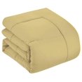 thumbnail image 3 of 7 Piece Comforter Set Bag Solid Color All Season Soft Down Alternative Blanket & Luxurious Microfiber Bed Sheets, Camel, Queen (Pack of 4), 3 of 7