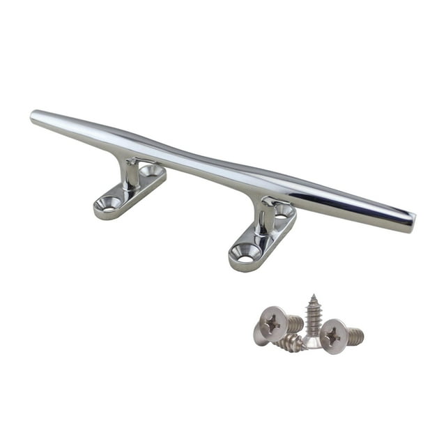 Miulika Boat Dock Cleat Stainless Steel with 4 Installation Screws Mooring 5inch