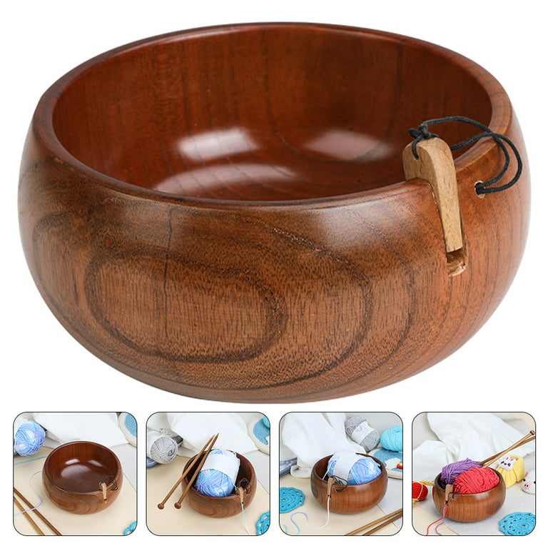 Epoxy Resin, Wooden Yarn Bowl for Knitting and Crocheting Large Knitting  Bowl Yarn Holder Lichtenburg Figure Yarn Bowl 