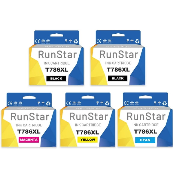 5 Packs 786XL T786XL Ink Cartridge Replacement for Epson 786XL T786XL use for Epson Workforce Pro WF-4630 WF-5620 WF-5110 WF-4640 WF-5690 WF-5190 Printer (2BK/1C/1M/1Y)