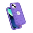 thumbnail image 2 of EBIZCITY iPhone13 / iPhone 13 Pro Max Case , Phone Case for Apple iPhone 13 6.1 inches, Shockproof Heavy Duty Armor Plastic & Rubber Rugged Bumper 3-in-1 Case Cover -Purple, 2 of 6