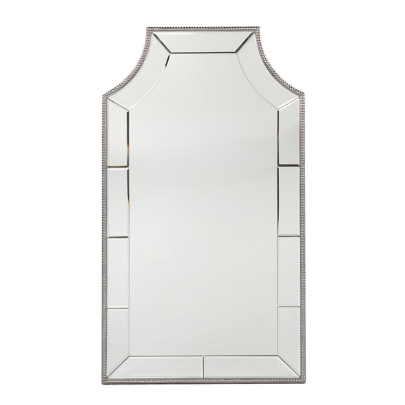 SEI Furniture Leaston Decorative Wall Mirror with Silver Frame