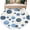 Blue, variant on Round Area Rugs Collection 8 Ft, Blue Polka Dots Non-Slip Residential Carpet, Modern Abstract Art Indoor Crawling Mats Runner Rugs for Living Room/Dining Room/Bedroom