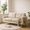 Cream, variant on Homy Casa Mid-Century Modern 2-Seater Sofa for Living Room, Upholstery Couch for Relaxed Chat, Green