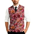 thumbnail image 2 of Valentine's Day Sweater Vest for Men V-Neck Sleeveless Button Up Cardigan Valentines Vest Sweater, 2 of 7