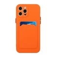 thumbnail image 2 of Allytech Case Compatible with iPhone 13 Pro, [Card Holder] [Soft TPU] [Ultra Slim & Lightweight] Shockproof Anti-Fingerprint Case for iPhone 13 Pro - Orange, 2 of 6