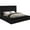 Black, variant on Meridian Furniture Bliss Velvet Queen Bed - Box of 3-Color:Black Velvet,Style:Contemporary