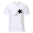 thumbnail image 4 of Pompotops Women Plus Size Light Star Print Shirt Short Sleeve T -Shirt Blouse Tops, 4 of 7