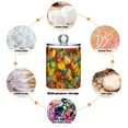 thumbnail image 6 of Yayeee 2 Pack Qtip Holder Bathroom Cotton Swab Canister with Lid Clear Dispenser Set, Retro Autumn Leaves, 6 of 6