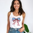 thumbnail image 5 of Coquette Bow USA Flag Tank Top 4th of July Patriotic Shirt for Women and Teens White Tank Top Small, 5 of 7