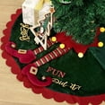 thumbnail image 6 of Nkmbld Christmas Scalloped Tree Skirt Christmas Tree Collar Red and Green Tree Collar Ornaments, Vintage Style Christmas Tree Base Cover, Green, 6 of 7