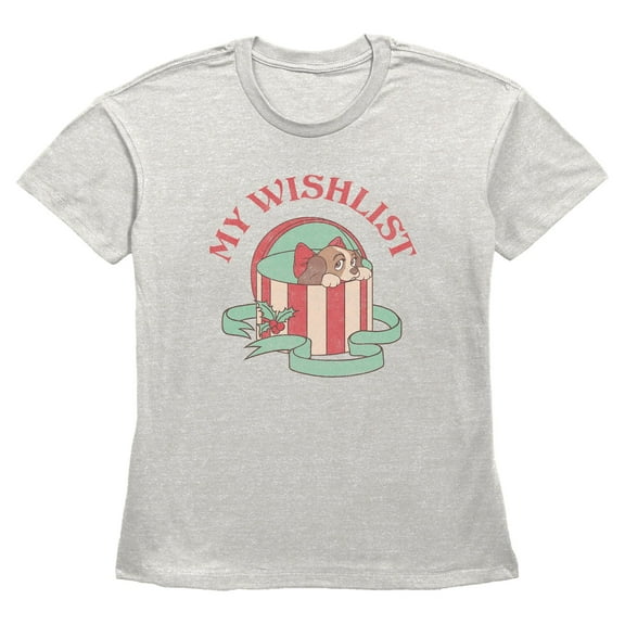 Womens Lady and the Tramp Christmas My Wishlist T Shirt