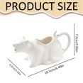 Leopard Pitcher Gravy Boat, White Panther Ceramic Sauce Boat 150ML, Cute Animal Gravy ...