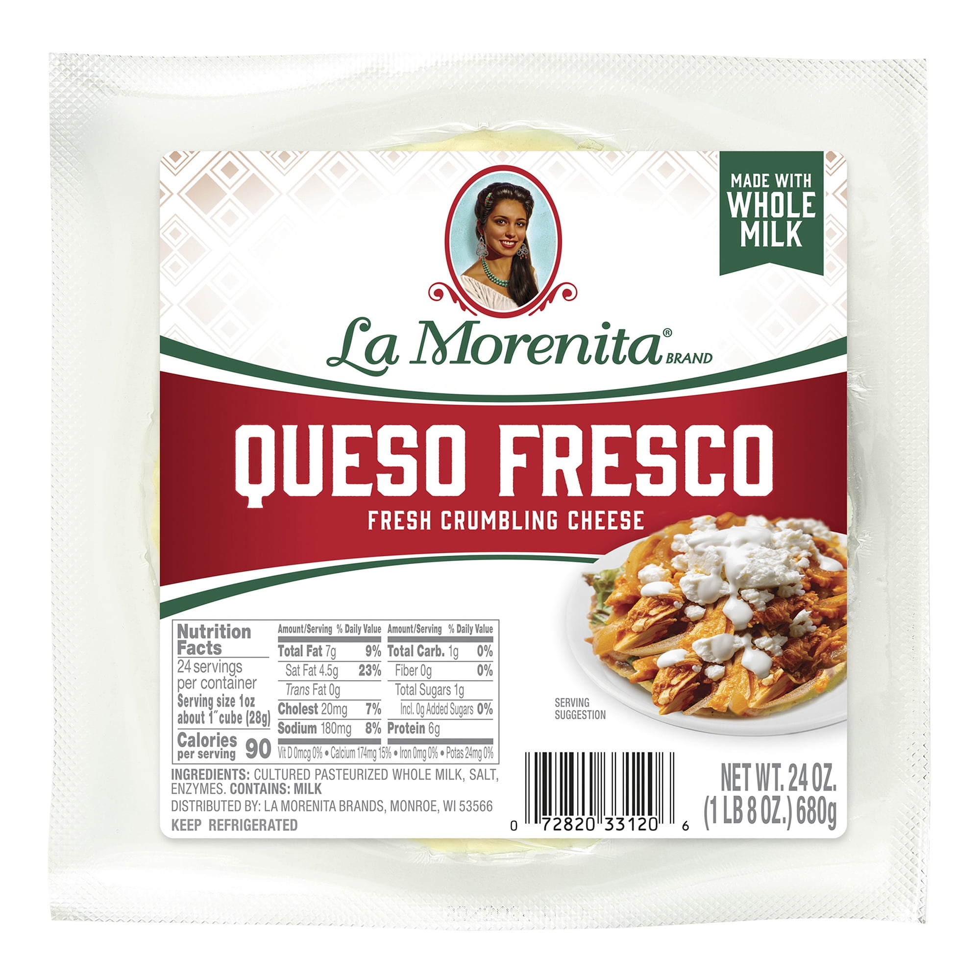 La Morenita Queso Fresco Fresh Crumbling Cheese, 24 oz