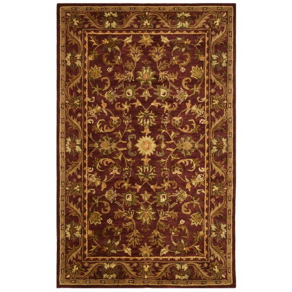 SAFAVIEH Antiquity Carmella Oriental Wool Area Rug, Wine/Gold, 6' x 9'