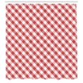 thumbnail image 3 of Ambesonne Checkered Shower Curtain, Retro Red Squares, 69"Wx84"L, Dark Coral Pale Pink, 3 of 3