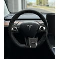 thumbnail image 3 of Steering Wheel Panel Wrap Kit For 2017-2023 Tesla 3 High Except Highland, 2020-2025 Tesla Y High Gloss Carbon Fiber, 3 of 8