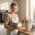 thumbnail image 3 of Disposable Meal Prep Containers | Oven Safe Disposable Containers with Lids | 30 Pack Gold Foil Baking Pans for Desserts, Baking, Meal Prep | Great Gifting Baking Supplies for, 3 of 4