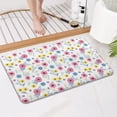 thumbnail image 4 of Pioneer Flower Floral Print Pattern Bathroom Rugs Mat, Non Slip Microfiber Bathroom Rug with Rubber Backing, Soft Mats for Bathroom Floor Tub Shower, 17"x27", 4 of 5