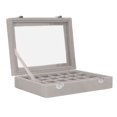 thumbnail image 2 of Small Velvet Jewelry Box Organizer 24, Practical 24 Compartments Jewelry Organizer Box Removable  For Household Gray, 2 of 8