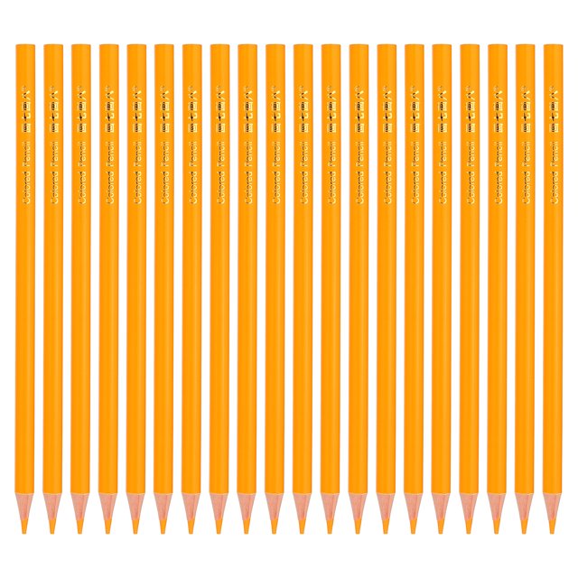 Uxcell Orange Yellow Colored Pencils Set, 20 Pcs Oil Color Pencils Wooden Coloring Drawing Pencil for Artists Art Painting