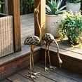 thumbnail image 6 of Cast Iron Garden Crane Bird Statues, Set of 2, 6 of 10