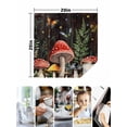 thumbnail image 4 of Mushrooms Cloth Napkins Set of 8 Reusable Dinner Napkins, Butterfly Botanical Country Plants Black Cocktail Napkin Washable Table Napkins for Wedding/Holiday Party/Baby Shower 20"x20", 4 of 7