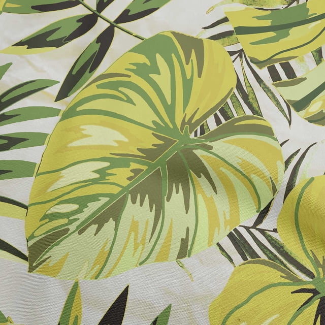 oneOone Viscose Chiffon Lime Fabric Tropical Leaf With Texture Sewing Craft Projects Fabric Prints By Yard 42 Inch Wide