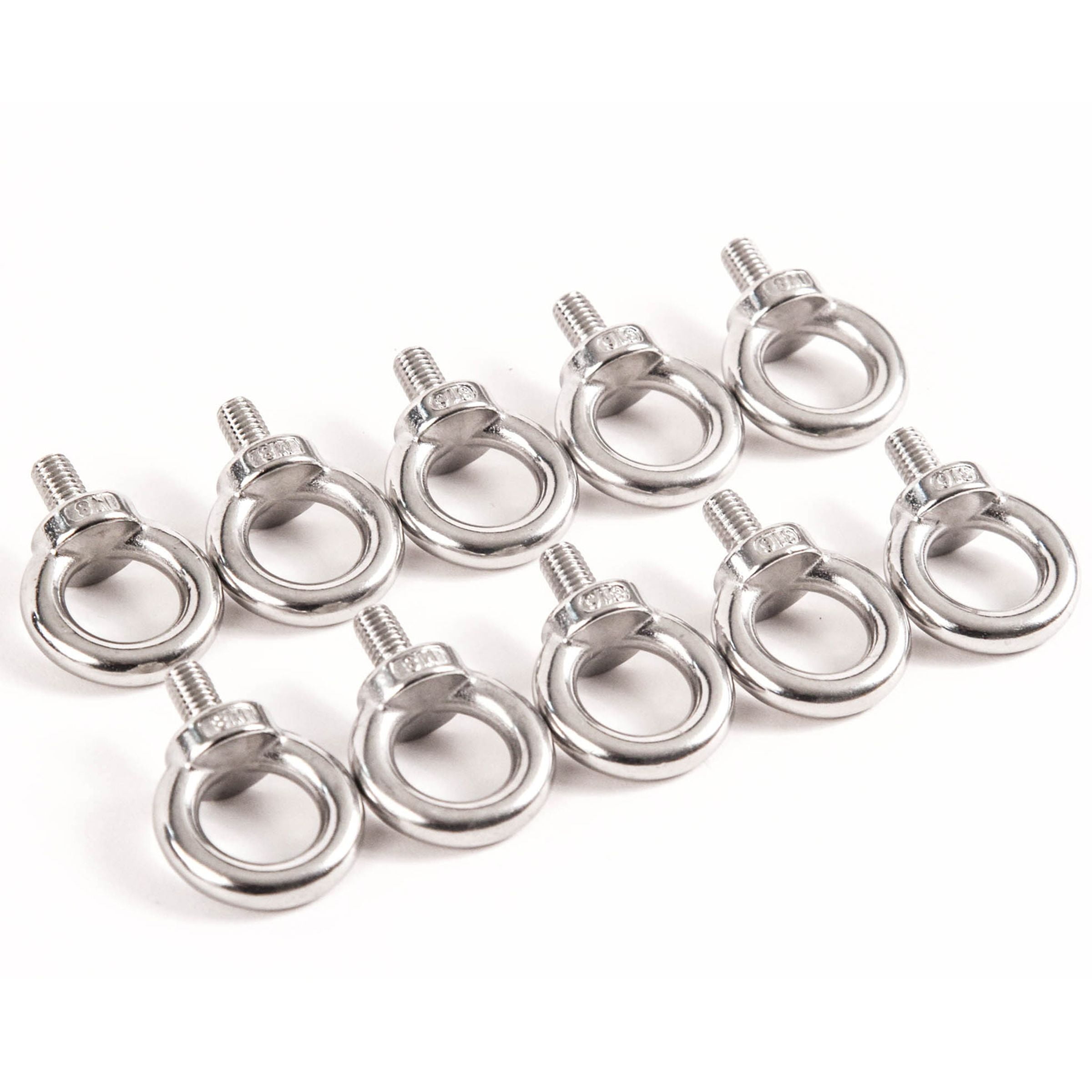 10 Stainless Steel DIN 580 Machine Shoulder Lifting Eye Bolt M8 316SS Marine 8mm