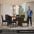 thumbnail image 3 of Comedor con Mesa y 6 Sillas Simone Madesa Marrón/Negro 01, 3 of 7