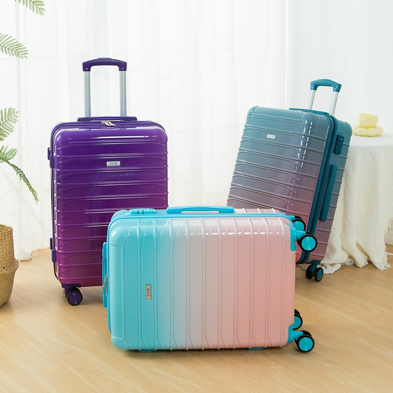 UUH - 4 Piece Luggage Set - Sturdy ABS Luggage Smooth Wheels TSA