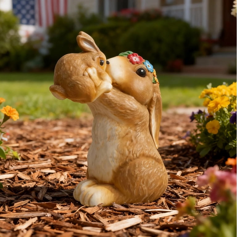 Mainstays Bunnies Outdoor Garden Statue photo 2