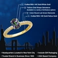 thumbnail image 2 of Gem Stone King 14K Two Tone Gold Green Mystic Topaz and Lab Grown Diamond Engagement Ring for Women | 1.16 Cttw | Oval 7X5MM | Gemstone November Birthstone | Size 8, 2 of 6