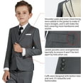 thumbnail image 3 of Boys Suit, Toddler Kids Teenager Suits for Boys Formal Wear Ring Bearer Outfit Dress Clothes Slim Fit, 3 of 8