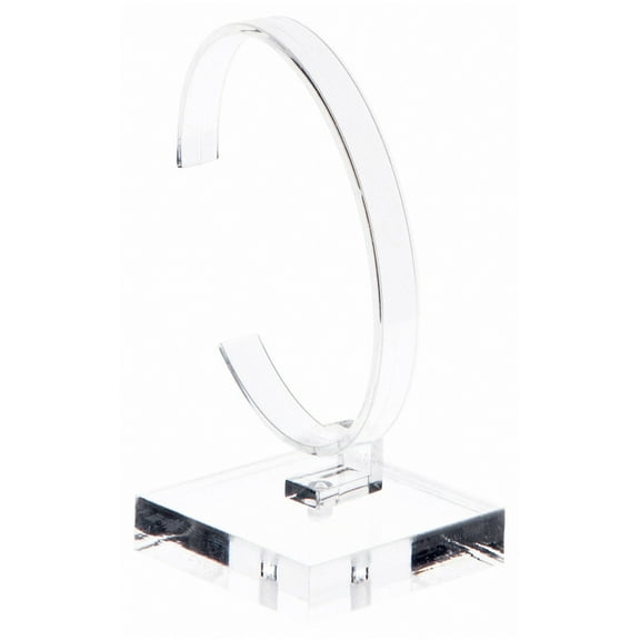 Plymor Clear Acrylic Watch Display Stand, 2" x 2" Square x 4" H (2 Pack)