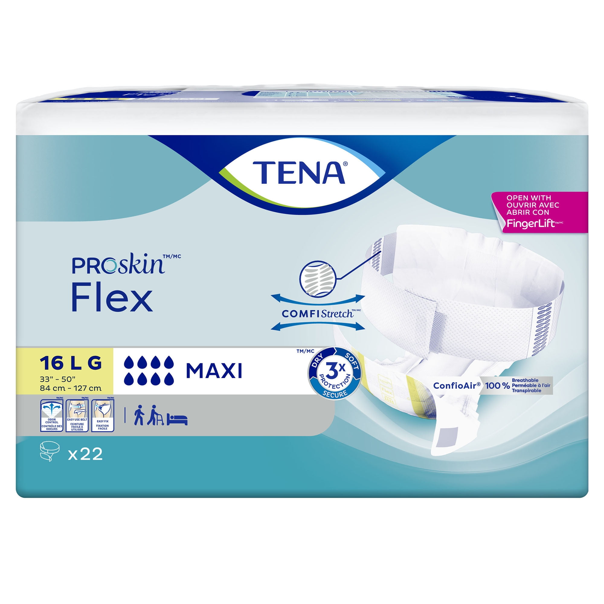 TENA ProSkin Flex（M）MAXI 62枚 TENA ProSkin Flex Maxi Adult Incontinence Belted