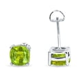 thumbnail image 2 of 8mm Solitaire Screw Back Stud Earring Cushion Cut CZ Solid 925 Sterling Silver, 2 of 5