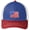 Patriotic Blue/Red/White, variant on Patriotic Waving US Flag Patch USA Flag Trucker Mesh-Back Adult Hat Cap - Solid White