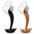 thumbnail image 3 of 2 Pieces Floating Coffee Cups Coffee Bar Accessories Funny Pouring Spilling Splash Coffee Mugs Sculpture Art C, 3 of 4