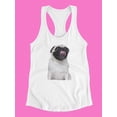 thumbnail image 3 of Licking Pug Tank Women -Image by Shutterstock, Female x-Small, 3 of 4