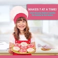 thumbnail image 5 of Courant Mini máquina para hacer donas para día festivo, niños, desayuno o aperitivos, postres y más con superficie antiadherente, hace 7 donas, rojo, 5 of 5