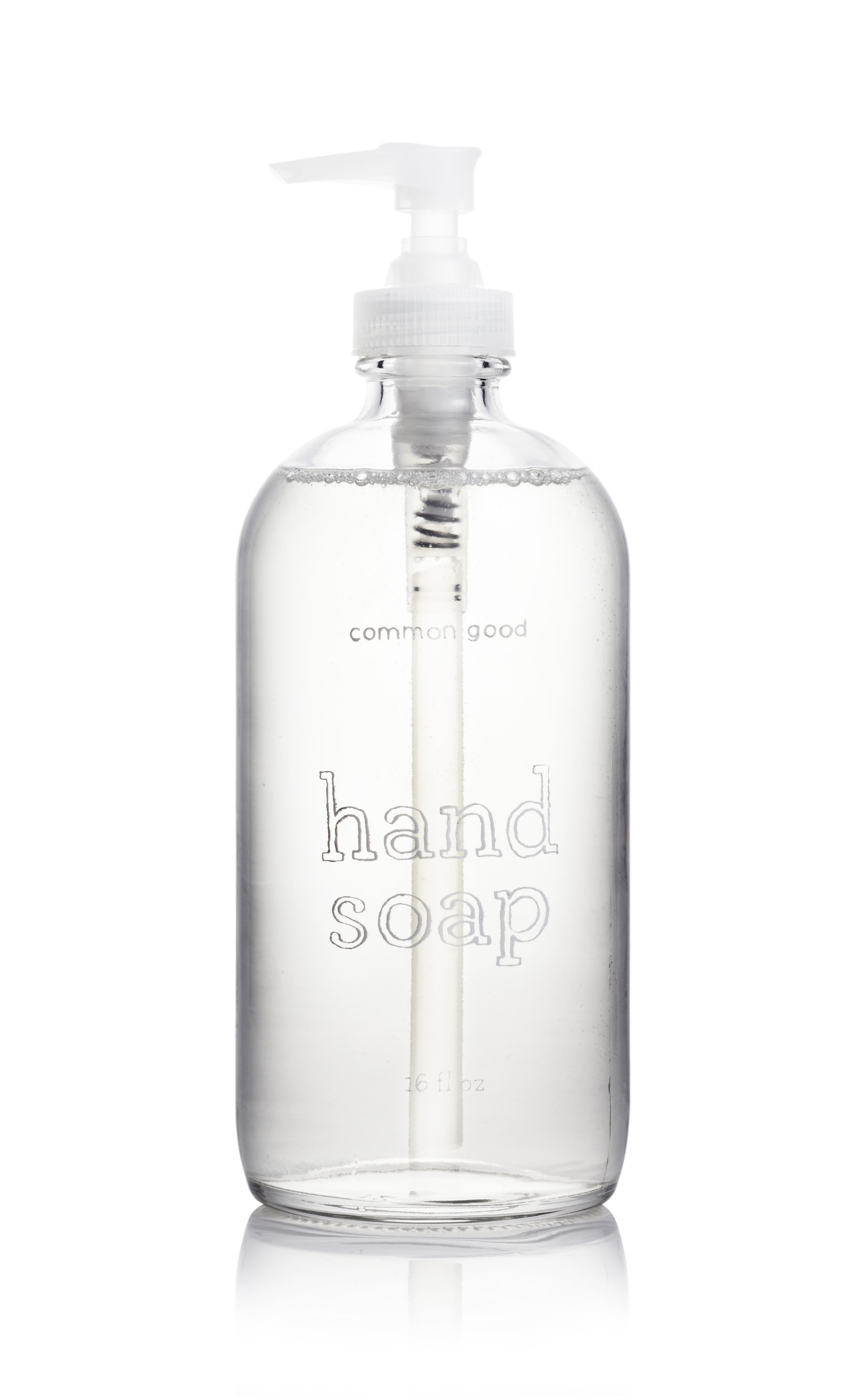 Common Good Hand Soap Glass Bottle, Bergamot, 16 Fl Oz