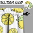 thumbnail image 2 of Lemon Print Valance Curtain - Yellow Fruit Pattern Kitchen Window Valance with Rod Pocket, 54x18 Inch Farmhouse Valance for Small Windows - Soft Polyester Light Filtering Retro Design, 2 of 3