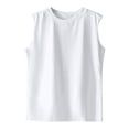 thumbnail image 4 of Bovemsi Women's Tanks & Camis Round Neck Loose Short Sleeve T Shirt Vest Fashion Casual Top White Camisole, 4 of 4