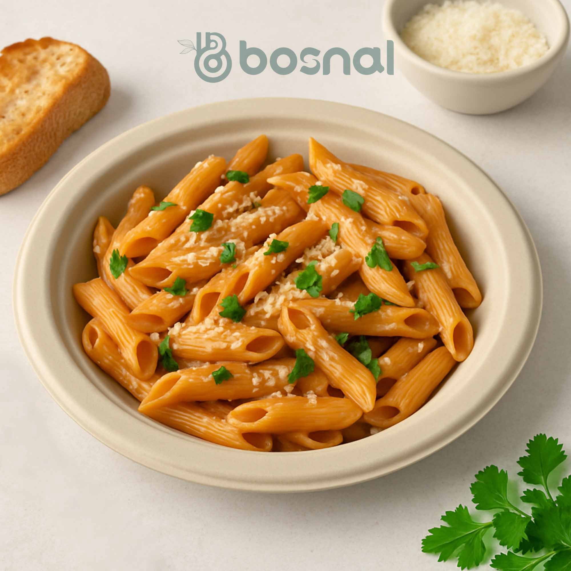 BOSNAL 10 Inch Round Bagasse Plates (100 Pack) – Compostable, Biodegradable & Eco-Friendly Disposable Dinner Plates for Parties, Events & Catering