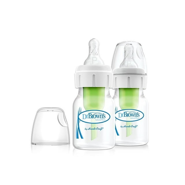 Biberón Estándar Dr. Brown's Options+ Transparente 2 oz 60 ml 2 piezas