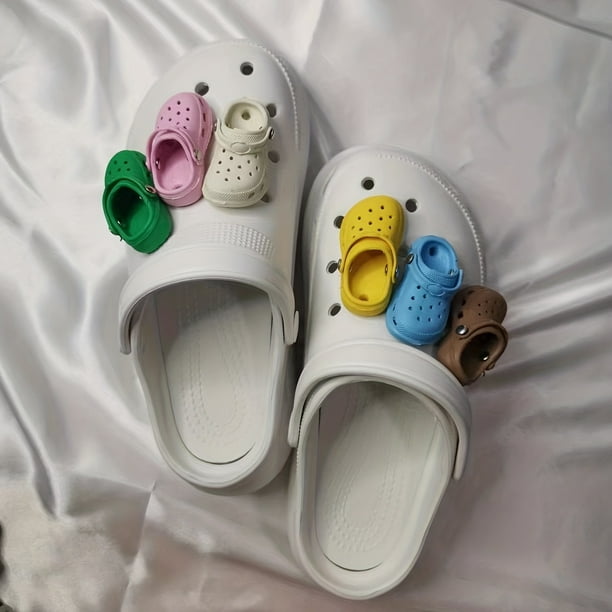 1pc 8 Colors Funny Mini Shoe Decor DIY Charms For Crocs Cute Shoe Charms  Handmade Shoe Accessories For Women Men Boys Girls Cute Shoe Decoration  Jibbitz For Clog (Pink Dark Purple Yel 