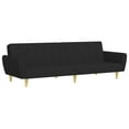 thumbnail image 5 of vidaXL 2-Seater Sofa Bed with Footstool Black Fabric, 5 of 16